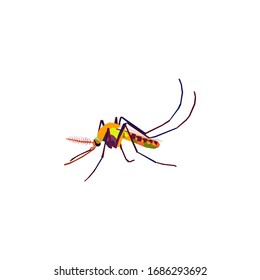 WPAP.
abstract color style pop art shaped mosquito