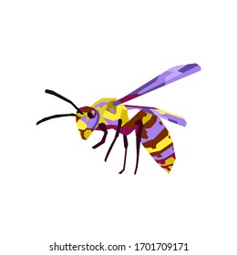WPAP.
abstract style of pop art shaped honeybee