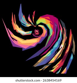 wpap design of Obito's mask - one of the villain characters in the Naruto anime