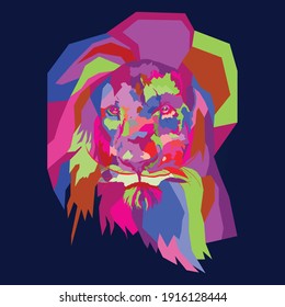 Wpap Tiger vector illustration design staring at its prey