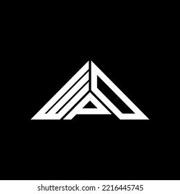 WPD letter logo creative design with vector graphic, WPD simple and modern logo in triangle shape.