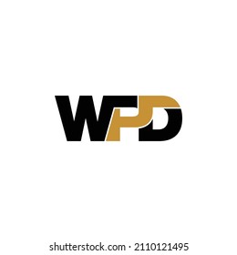 WPD letter monogram logo design vector