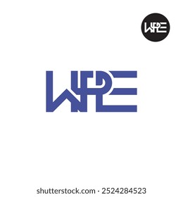 Design de Monograma de Letra de Logotipo WPE