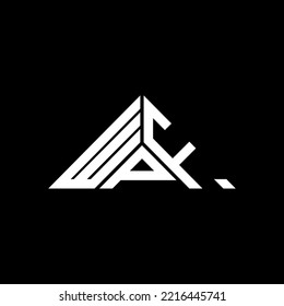 WPF letter logo creative design with vector graphic, WPF simple and modern logo in triangle shape.