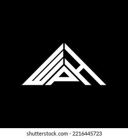 WPH letter logo creative design with vector graphic, WPH simple and modern logo in triangle shape.