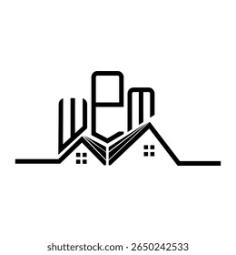 Diseño de logotipo de WPM Real State, logotipo simple y moderno de WPM. Diseño de alfabeto lujoso de WPM  
