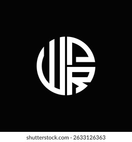 WPR logo WPR icon WPR monogram WPR letter minimalist Circle flat Unique modern abstract logo design.
