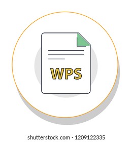 wps note trendy icon on white background for web graphic 
