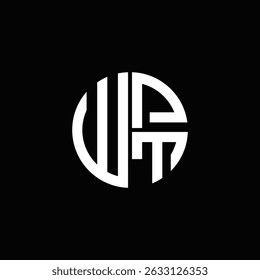 WPT logo WPT icon WPT monogram WPT letter minimalist Circle flat Unique modern abstract logo design.
