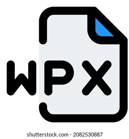 WPX is an audio file format for inserting in presentations