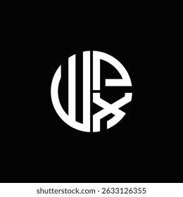 Logotipo WPX ícone WPX monograma WPX letra WPX minimalista Círculo plano Design de logotipo abstrato moderno exclusivo.
