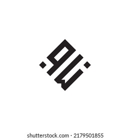 logotipo de concepto geométrico abstracto WQ en un diseño profesional de alta calidad que será mejor para el estilo de la calle