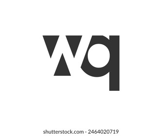 WQ creative geometric initial based modern and minimal logo. Letter w q trendy fonts. Universal professional elegant techno vector design.