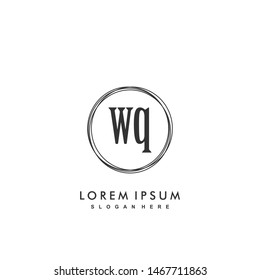 WQ Initial beauty monogram logo vector