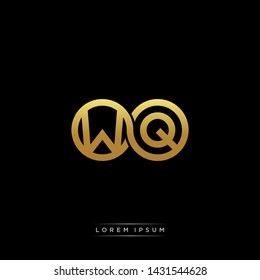 WQ initial letter linked circle capital monogram logo modern template