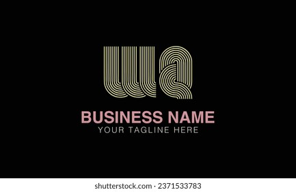 WQ initial logo | initial based abstract modern minimal creative logo, vector template image. luxury logotype , real estate homie . typography . initials 