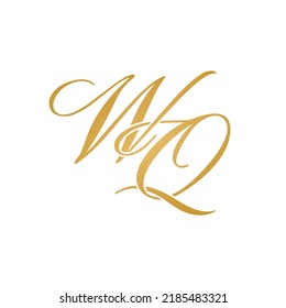 WQ initial logo design vector stock