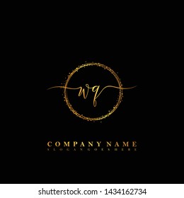 WQ Initial luxury handwriting logo vector