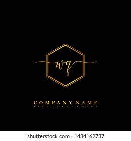 WQ Initial luxury handwriting logo vector