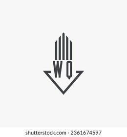 WQ initials Real Estate Logo stock illustration. Logo vector