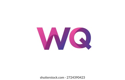 WQ Letter Gradient Monogram Logo for Modern Business Branding