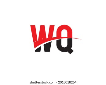 Plantilla de diseño de logotipo inicial de carta WQ