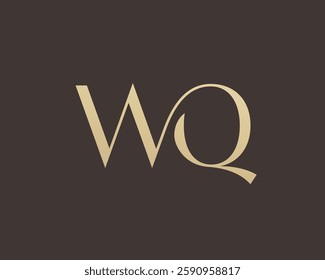WQ letter logo icon design. Classic style luxury initials monogram.