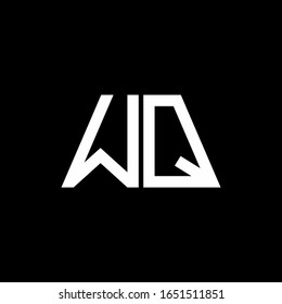 WQ logo abstract monogram isolated on black background