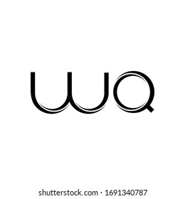 Monograma del logotipo WQ con plantilla de diseño moderno redondeada aislada en fondo blanco