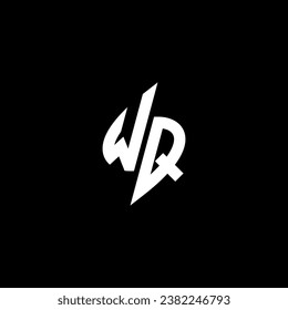 WQ monogram esport logo design with cool shape concept in vector