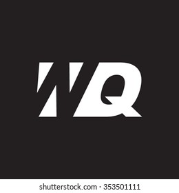 WQ negative space letter logo black background