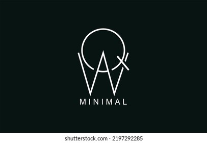 WQ or QW Abstract initial monogram letter alphabet logo