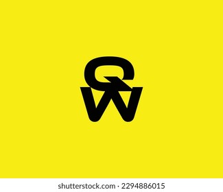 plantilla vectorial de diseño de logotipo WQ QW