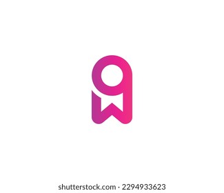 WQ QW logo design vector template