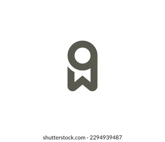 WQ QW logo design vector template