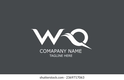 WQ QW logo design vector template