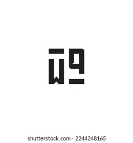 WQ square concept retro logo in high quality professional design that will print well across any print media