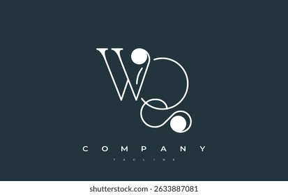 WQ Typography Logo Design. Stylish monogram design depiction featuring the letters W and Q combined in an artistic signature style, delivering a unique and creative visual representation.