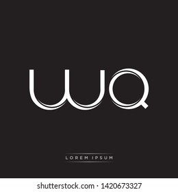 wq w q Logo Initial Letter Split Lowercase Modern Monogram Template Design