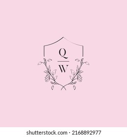 WQ wedding logo letters in high quality professional design that will print well across any print media