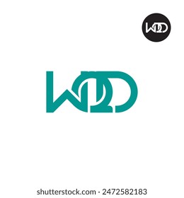 WQD Logo Letra Monograma Diseño Iniciales