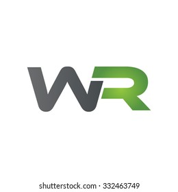 WR company linked letter logo green