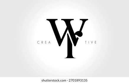 WRwr Elegant Serif Monogram Logo – Letra tipográfica en minúscula de lujo para marca moderna