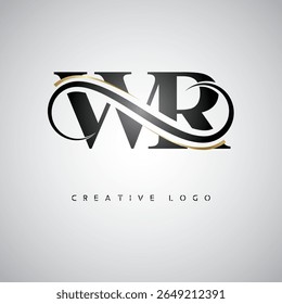 WR Infinity Monogram Logo – Elegant Modern Letter mark Design with Luxury Loop and Stylish Branding Symbol
