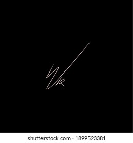 WR initial handwriting logo for identity