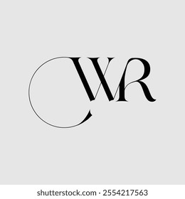 wr Initial Letter Logo Symbol