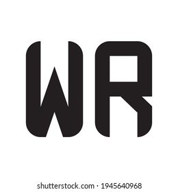 wr initial letter vector logo