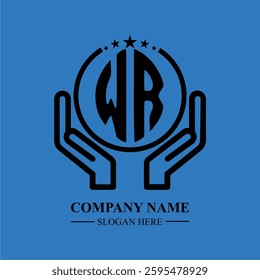 WR initials held within hands, symbolizing trust and protection. The circle represents unity, while stars highlight excellence and ambition.