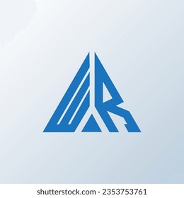 WR letter logo creative design. WR unique design.
