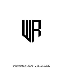 WR letter logo design with white background in illustrator. Vector logo, calligraphy designs for logo, Poster, Invitation, etc.